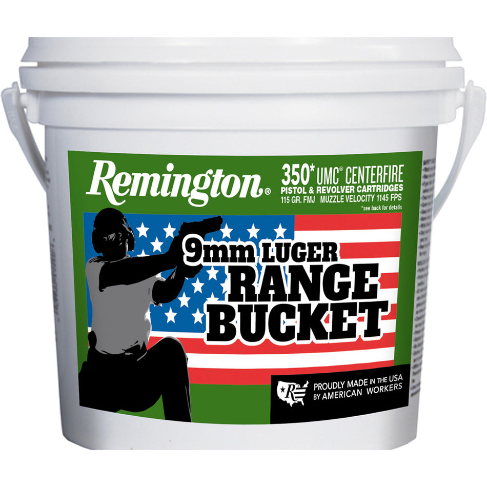 Remington 9mm Luger / Parabellum UMC Range Bucket 115gr FMJ Ammo