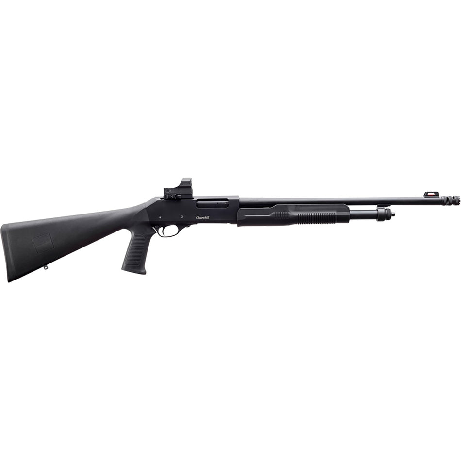 Akkar Churchill Pump Shotgun 20 ga. 18.5 in. Black with Red Dot Sight