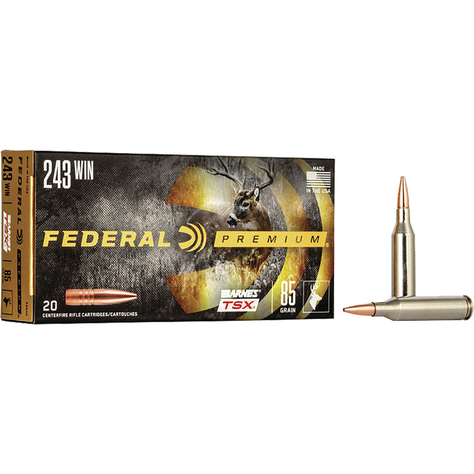 Federal .243 Winchester 85gr Barnes TSX Ammo