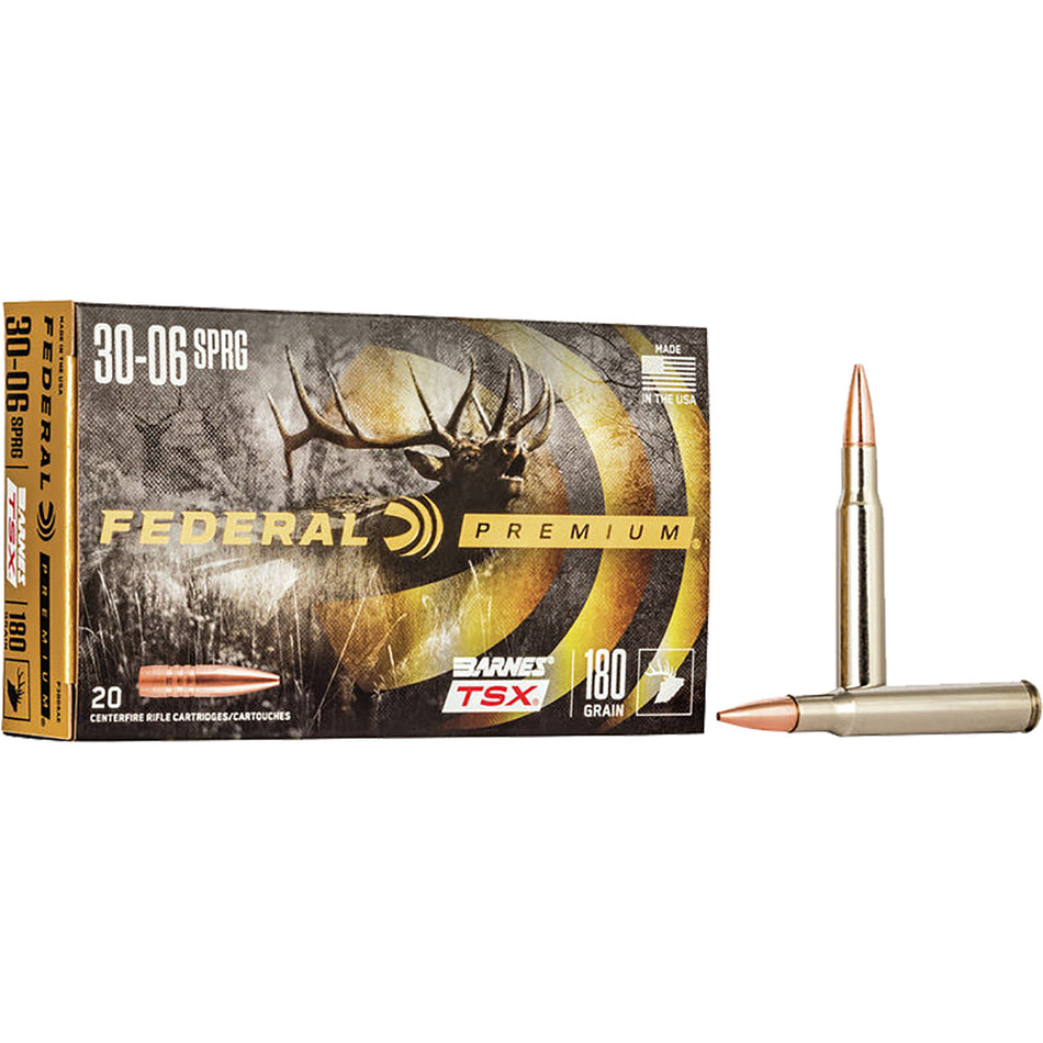 Federal .30-06 Springfield 180gr Barnes TSX Ammo