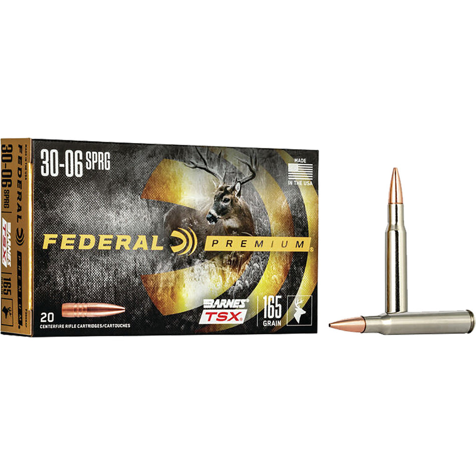Federal .30-06 Springfield 165gr Barnes TSX Ammo