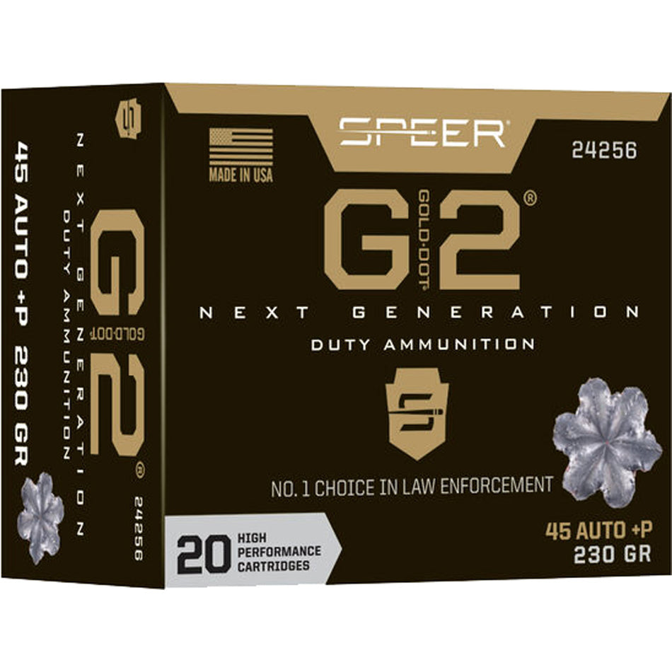 Speer .45 ACP +P Gold Dot G2 230gr HP Ammo
