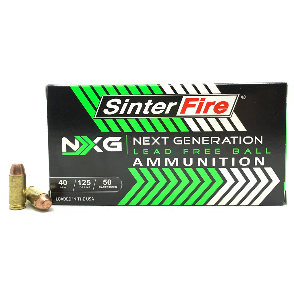 SinterFire .40 S&W NXG 125gr Lead Free Ball Ammo