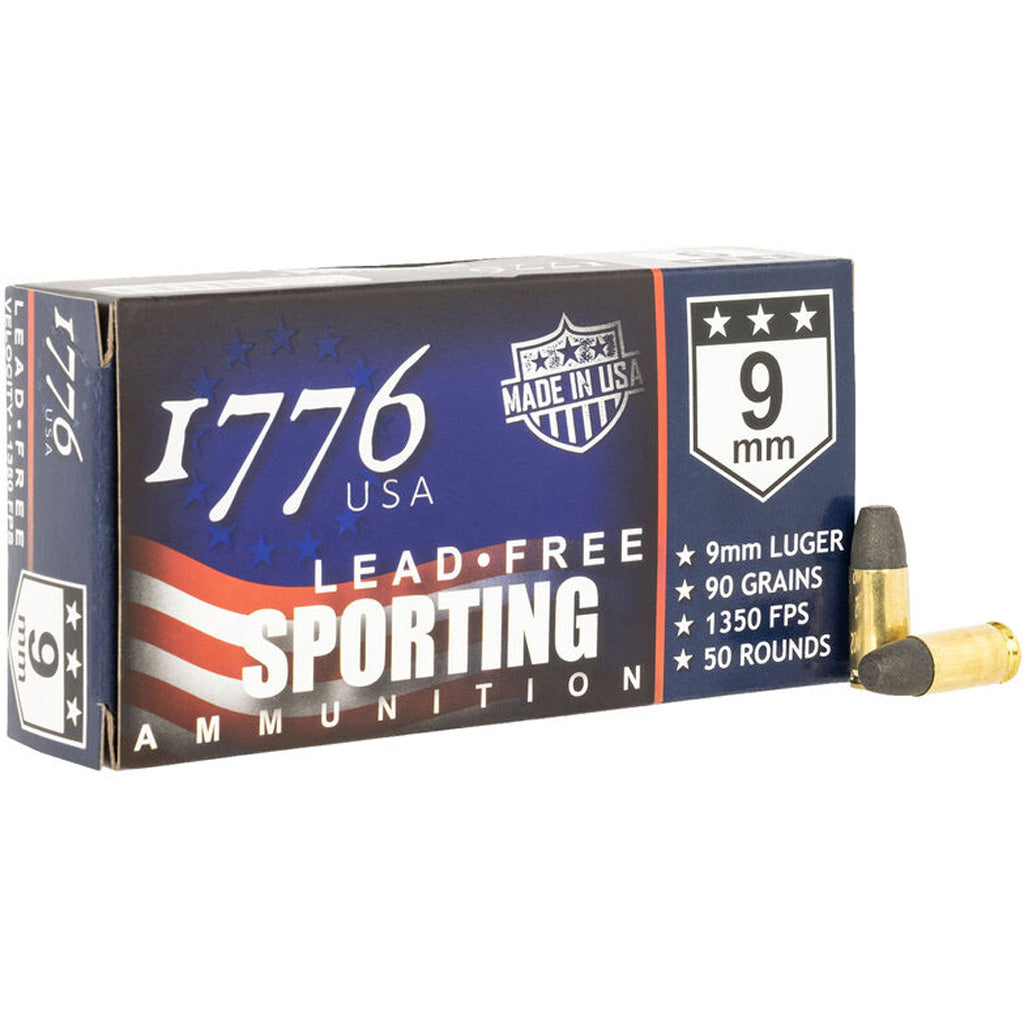1776 USA 9mm lead-free 90gr Ball Ammo