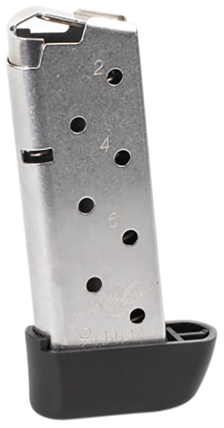 Kimber Mfg, Inc 1200845A Micro 9 7rd Extended 9mm Luger Silver Stainless Steel