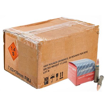 Century Arms 7.62x39mm BSP 122gr FMJ Ammo