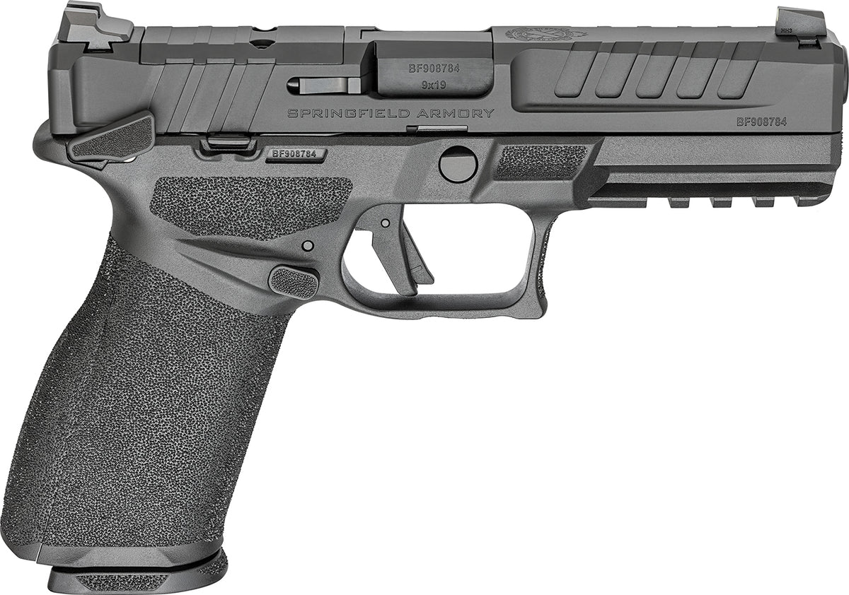Springfield Armory EC9459BMSU15 Echelon 9mm Luger 15+1 4.50" Black Melonite Steel Barrel, Black Melonite Optic Ready/Serrated Steel Slide, Black Polymer Frame w/Picatinny Rail, 2 Mags