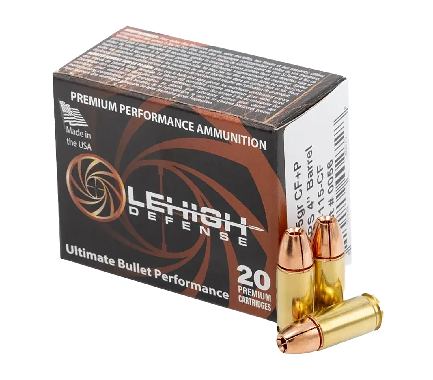 Lehigh Defense 9mm Luger / Parabellum  115gr JHP Ammo
