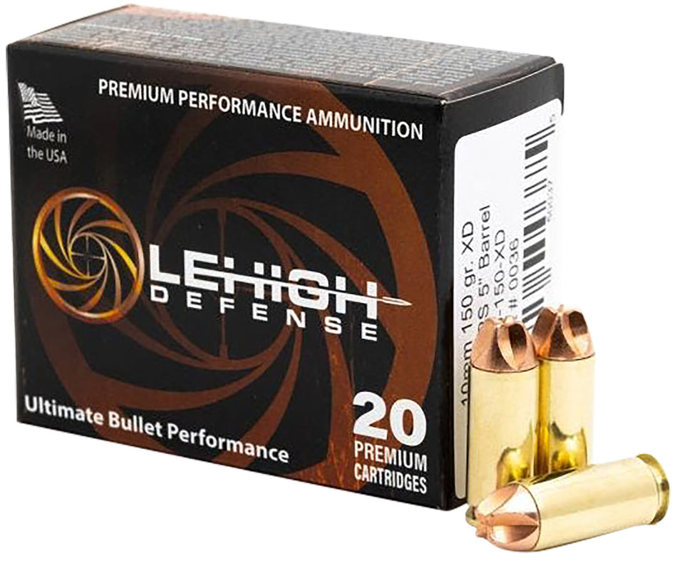 Wilson Combat 10mm Auto Lehigh Defense XD 150gr Solid Ammo