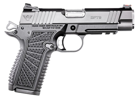 Wilson Combat SFT9CMR42 SFT9 Compact 9mm 15+1 4.25" Lightrail Black Armor-Tuff Stainless Steel