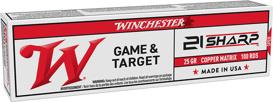 Winchester .21 Sharp Game & Target 25gr Solid Ammo