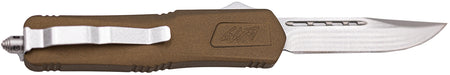 Great Lakes Firearms GLKMDSMTBRZ GLFA Medium 3.50" OTF Plain Steel Blade, Bronze Cerakote Aluminum Handle