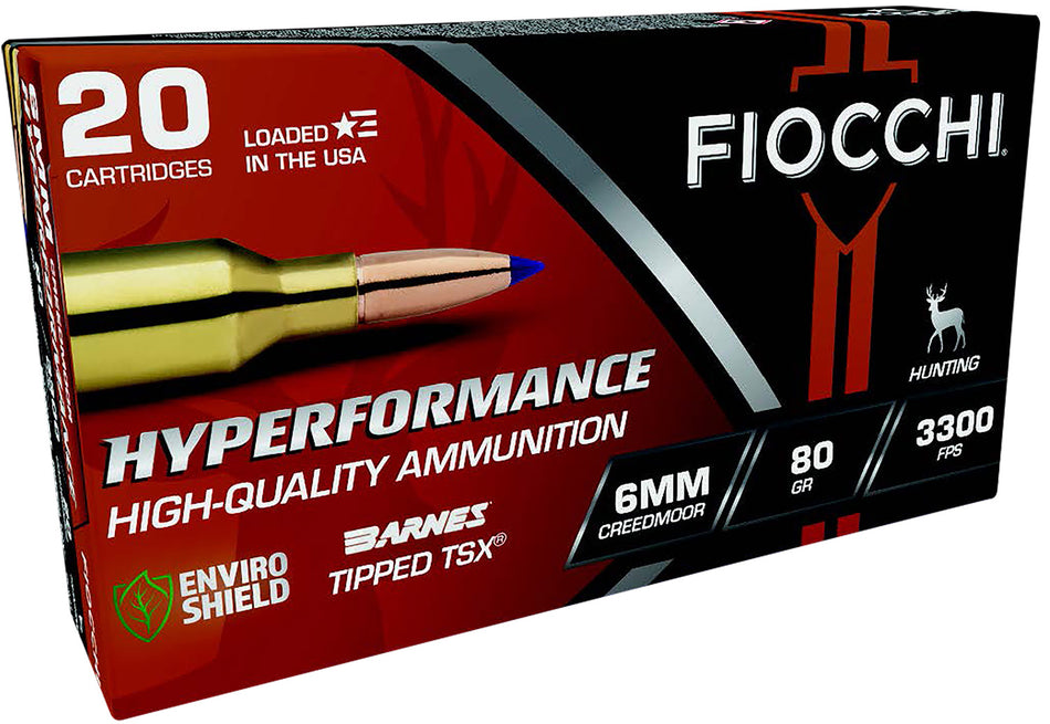 Fiocchi 6mm Creedmoor  80gr PolyTip Ammo