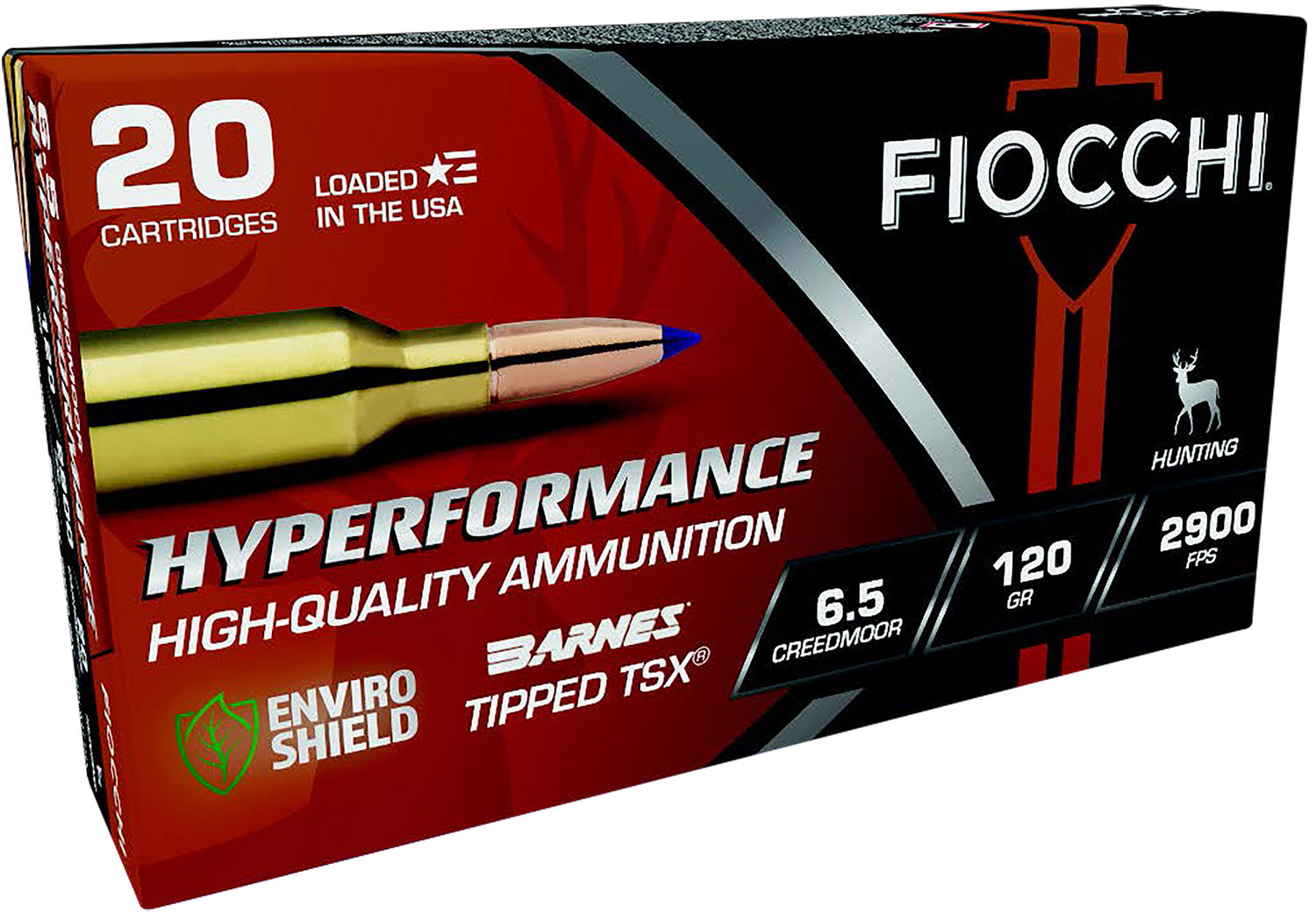 Fiocchi 6.5mm Creedmoor Hyperformance Hunt 120gr PolyTip Ammo