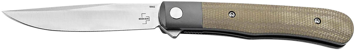 Boker 01BO930 Trapper 3.23" Plain Nitro-V Blade Micarta Handle