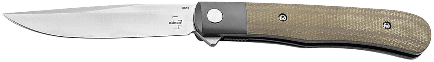 Boker 01BO930 Trapper 3.23" Plain Nitro-V Blade Micarta Handle
