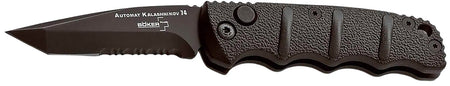 Boker 01KALS98 Kalashnikov Pocket 2.52" Tanto Plain D2 Steel Blade Black Aluminum Handle