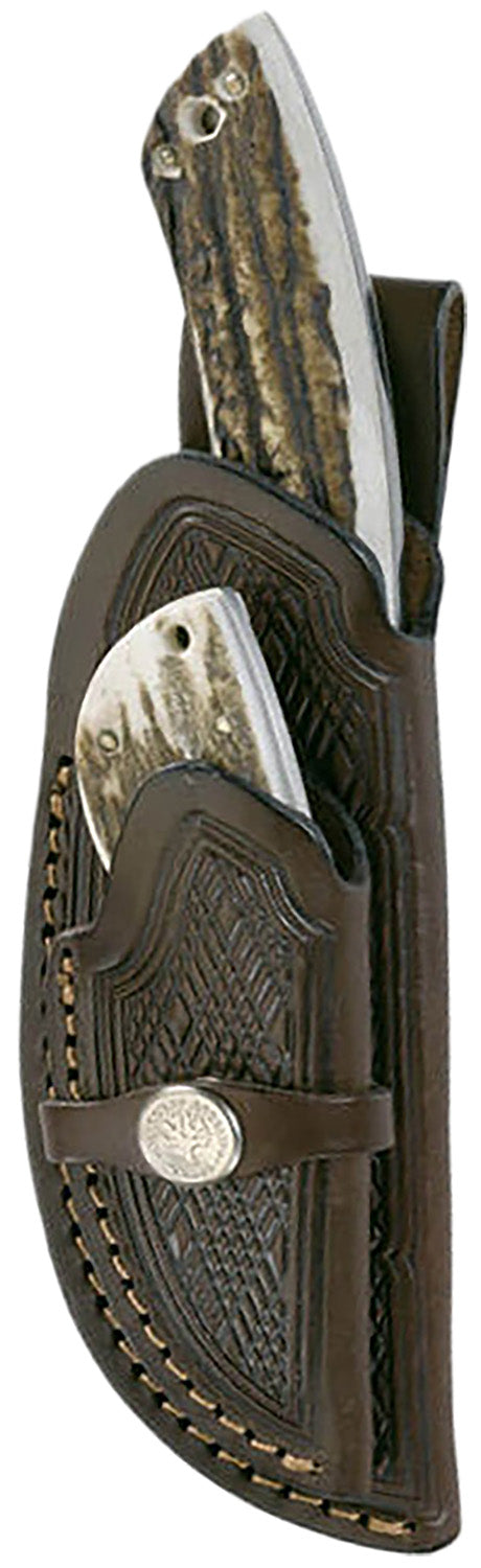 Boker 02BA5130H Hunters Combo 2.38"/4.25" Caper/GutHook 440C SS Blade Rugged Stag Handle