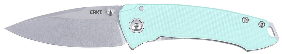 CRKT 2522B Tuna EDC Compact 2.73" Folding Plain Stonewashed 14C28N Steel Blade, G10/SS Handle