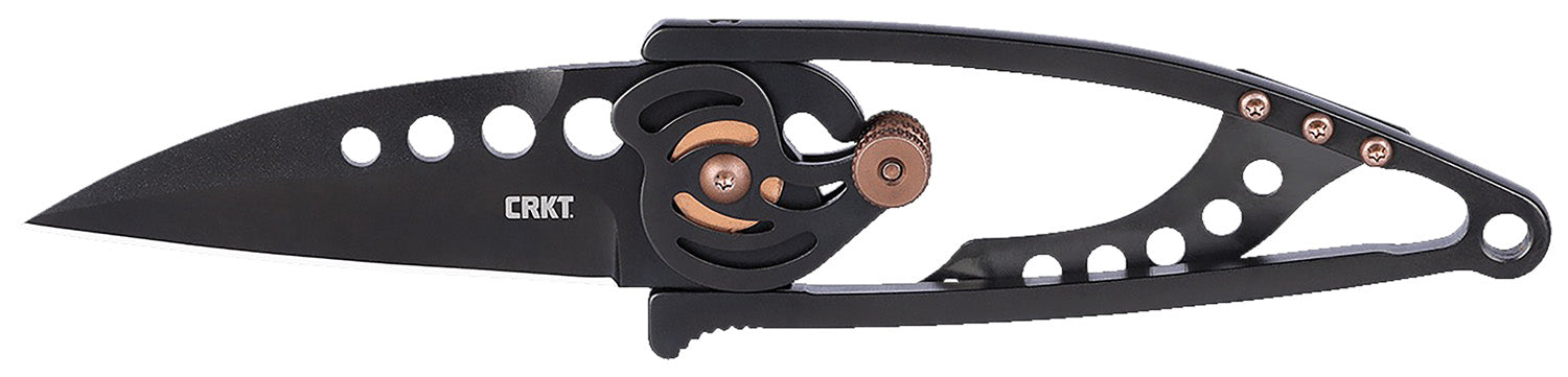 CRKT 5102NK Snap Lock 2.55" Folding Drop Point Plain Black TiNi 420J2 SS Blade, Black TiNi Stainless Steel Handle