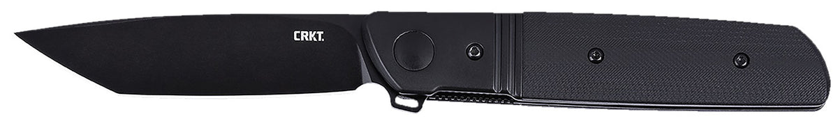 CRKT 5720K Bamboozled 3.31" Folding Tanto Plain Black Oxide D2 Steel Blade, Black G10/SS Handle