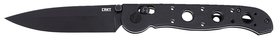 CRKT M16-03XK M16 03XK EDC 3.57" Folding Spear Point Plain Black EDP D2 Steel Blade, Black Grivory Handle