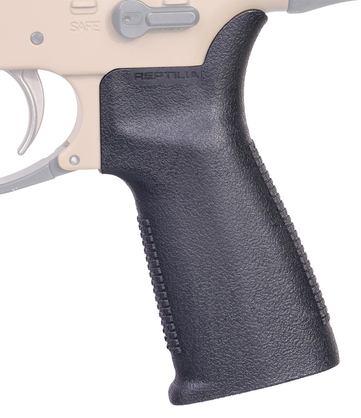 Reptilia LLC 100133 CQG Grip Black Nylon Fits AR15/AR10/SR25/MCX/FN SCAR 16/17