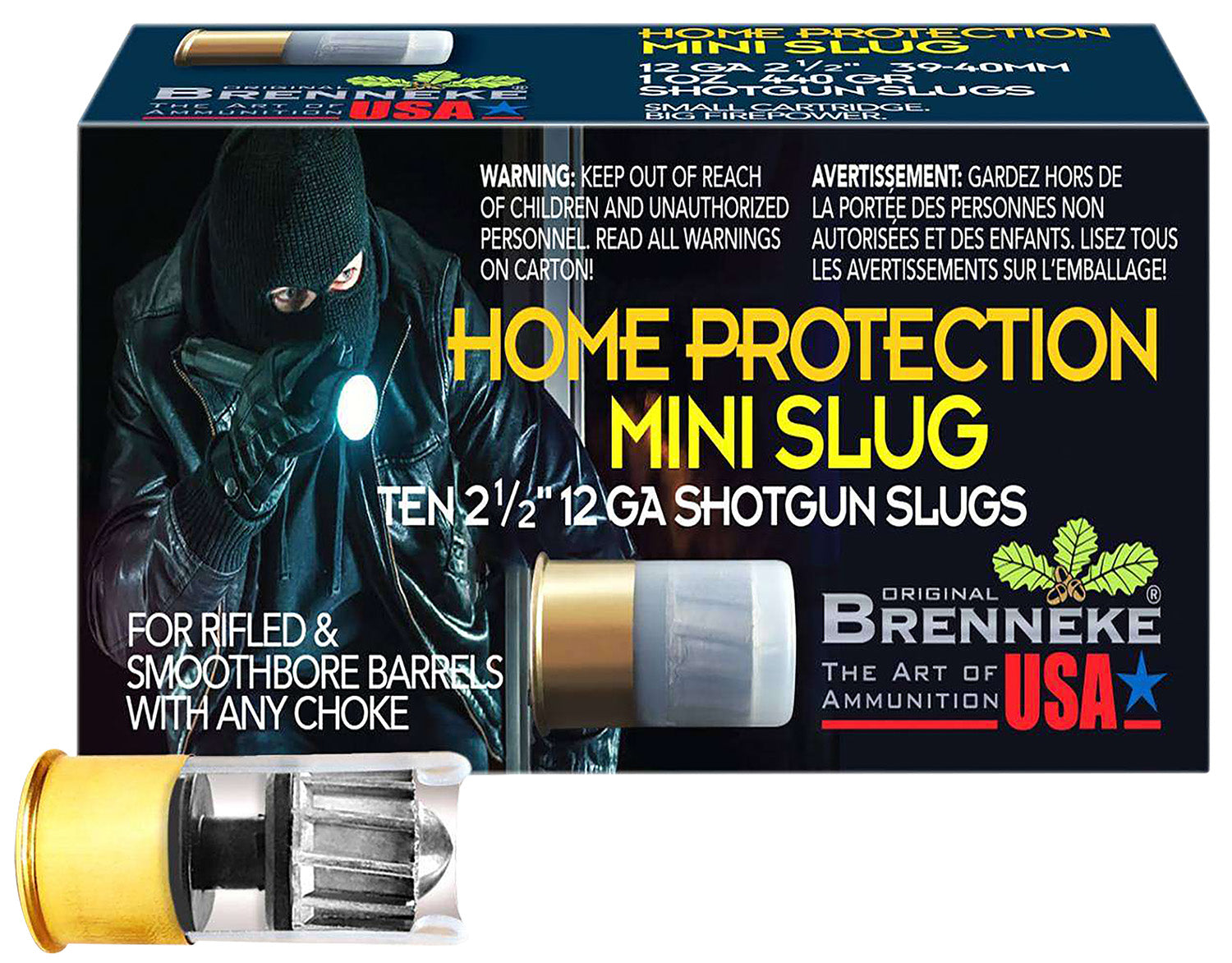 Brenneke Home Protection Mini Slug 12 Gauge 1.75 in 1 oz Slug