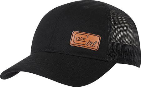 Glock AP96239 Ponytail Hat Black Leather Glock Girl Patch