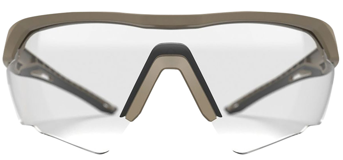 Glock AS41037 Crossover Tactical Glasses Clear Lens Desert Tan Frame