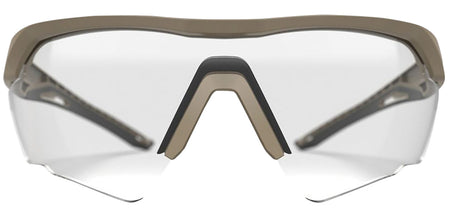 Glock AS41037 Crossover Tactical Glasses Clear Lens Desert Tan Frame