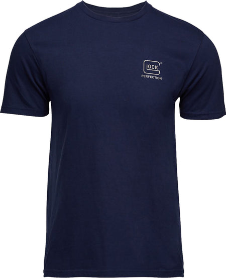 Glock AP96193 Glock Strong Tee Navy Ringspun Cotton Short Sleeve Small
