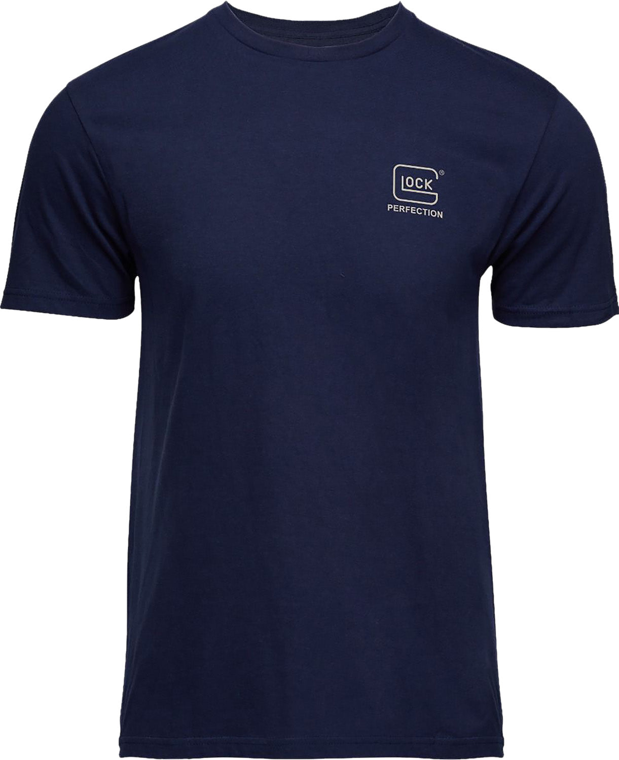 Glock AP96195 Glock Strong Tee Navy Ringspun Cotton Short Sleeve Large