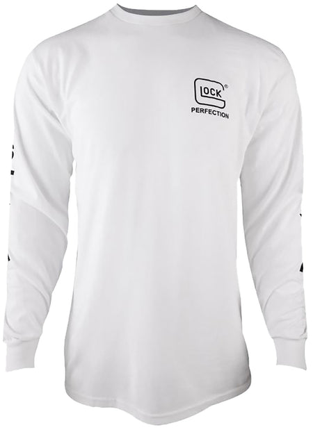 Glock AP96096 Perfection Long Sleeve Tee White Pre-Shrunk Cotton Long Sleeve 2XL