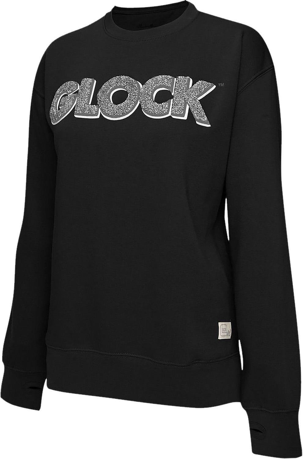 Glock AP96258 Crewneck Raglan Fleece Black Cotton/Polyester Long Sleeve XL