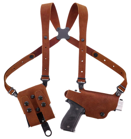 Galco CL2800R Classic Lite 2.0 Shoulder System Shoulder Size Fits Chest Up To 56" Natural Leather Fits Glock 43 Right Hand