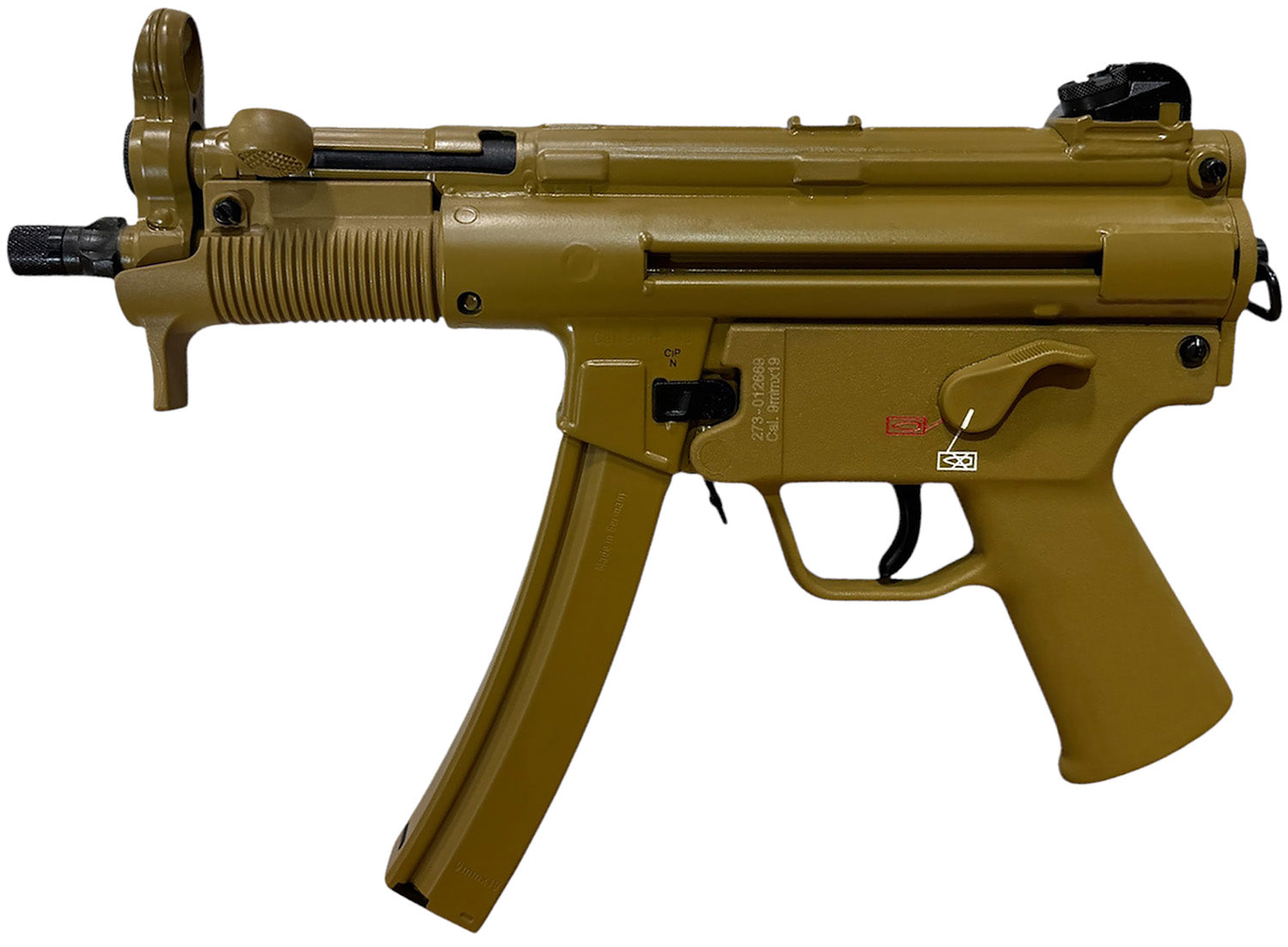 HK 810010769mm Luger 30+1 4.53" Black Navy-Style Threaded Barrel, Flat Dark Earth Earth Cerakote Steel Receiver & Frame, FDE Polymer Grip, 2 Magazines