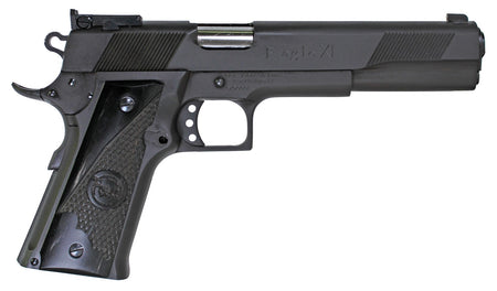 Iver Johnson Arms EAGLEXL10DS Eagle XL Full Size Frame 10mm Auto 15+1 6" Stainless Steel Barrel, Matte Black Steel Long/Serrated Slide, Black Steel Frame w/Beavertail, G10 Grip