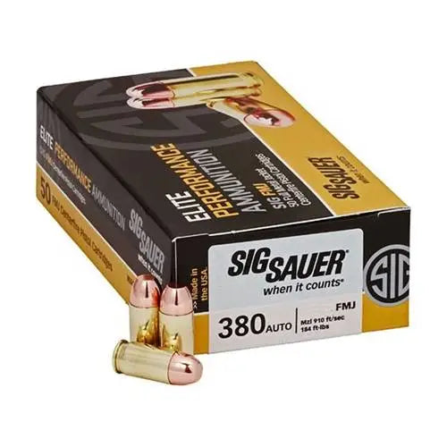 Sig Sauer .380 ACP/Auto  100gr FMJ Ammo