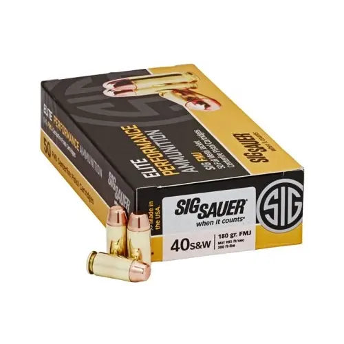 Sig Sauer .40 S&W PRACTICE FMJ FMJ Training,Target 180gr FMJ Ammo