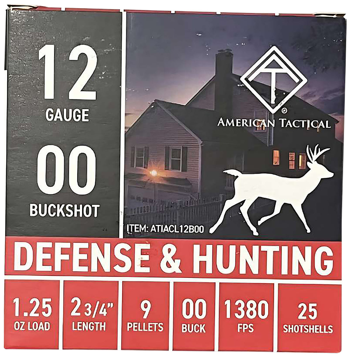ATI  12 Gauge 2.75 in 1-1/4 oz 00 Buck