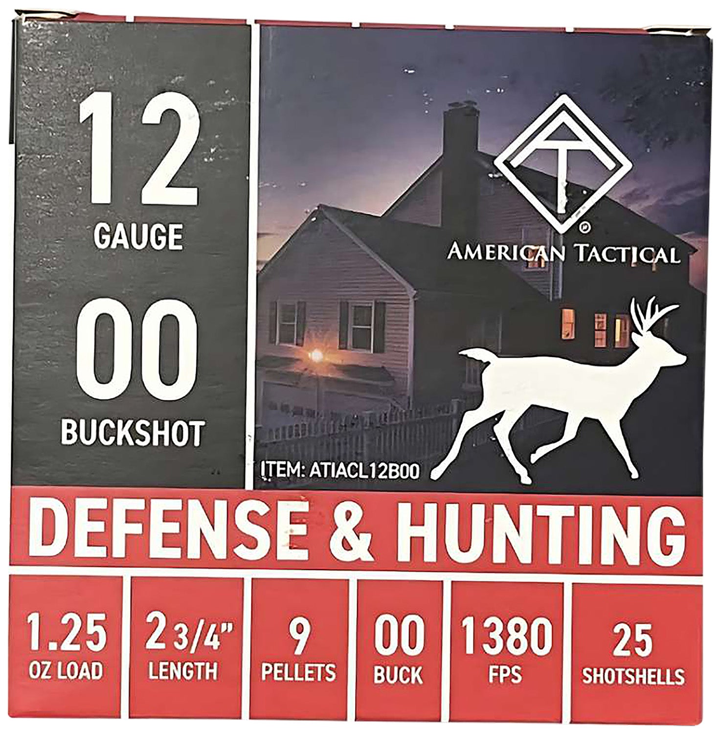 ATI  12 Gauge 2.75 in 1-1/4 oz 00 Buck
