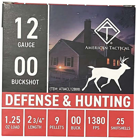 ATI  12 Gauge 2.75 in 1-1/4 oz 00 Buck