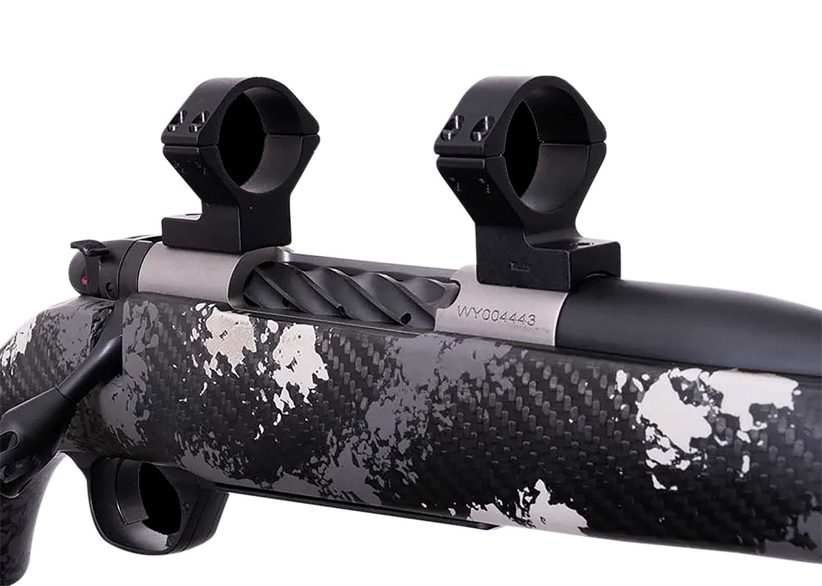 Weatherby W740705 Scope Mount/Ring Combo Matte Black Alloy 30mm Tube Weatherby Mark V Medium Rings Magnum 9-Lug Action