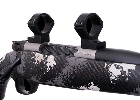 Weatherby W740705 Scope Mount/Ring Combo Matte Black Alloy 30mm Tube Weatherby Mark V Medium Rings Magnum 9-Lug Action