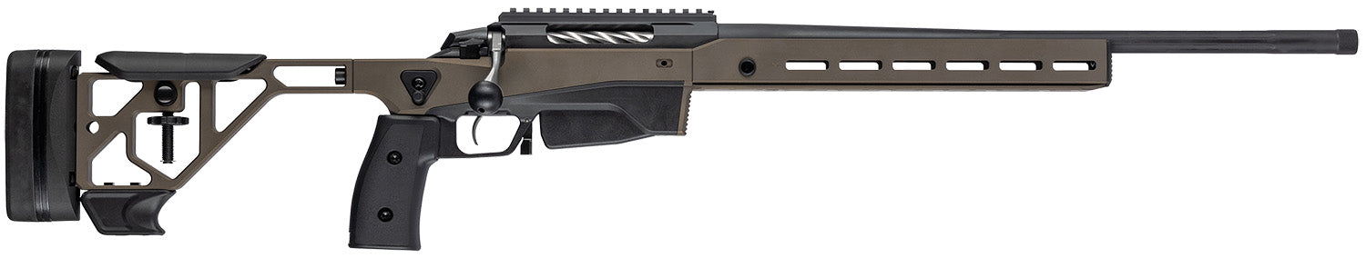 Tikka JRTXAGM31620 T3x Ace Game 308 Win 10+1 24" Fluted Threaded Barrel, Bronze Cerakote Picatinny Rail Aluminum Receiver, M-LOK Handguard, Adjustable Aluminum Stock, Black Polymer Grip
