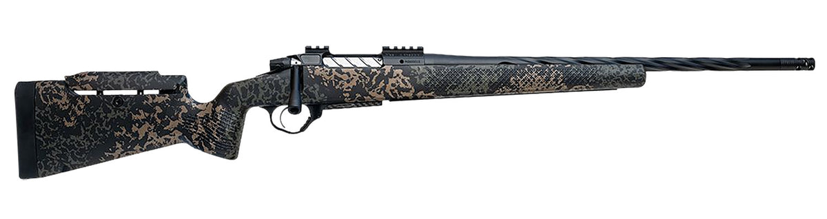 Seekins Precision 0011710225-F Havak PH3 6.5 Creedmoor 24" Black Fluted Threaded Barrel, Black Picatinny Rail Steel Receiver, Adj Cheek Riser Woodland Shadow Synthetic Stock