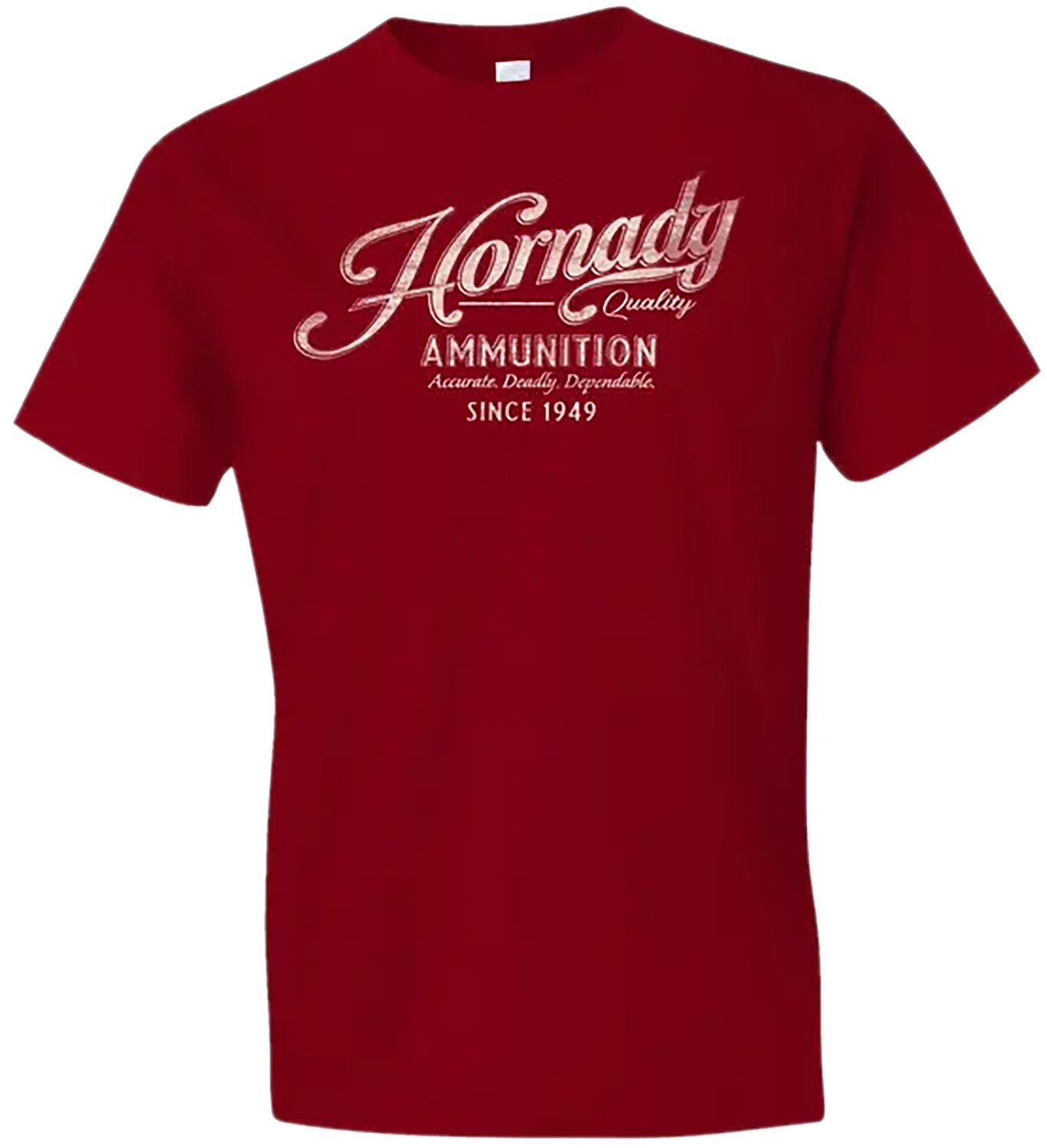 Hornady Gear 31875 Vintage Script Red Cotton Semi-Fitted 2XL