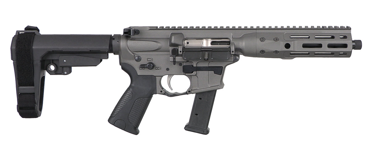 LWRC ICP9TG8SBA3 IC-9 9mm Luger 8.50" 33+1 Black Nitride Threaded Barrel, Tungsten Anodized Aluminum Picatinny Rail Receiver, SB Tactical SBA3 Brace, LWRC Ultra Combat Grip, Ambidextrous