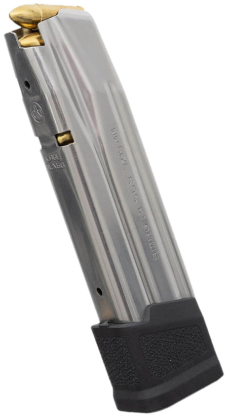 Magpul MAG1465-SST AMAG 21rd 9mm Fits Sig P320 Silver/Black Stainless Steel/Polymer